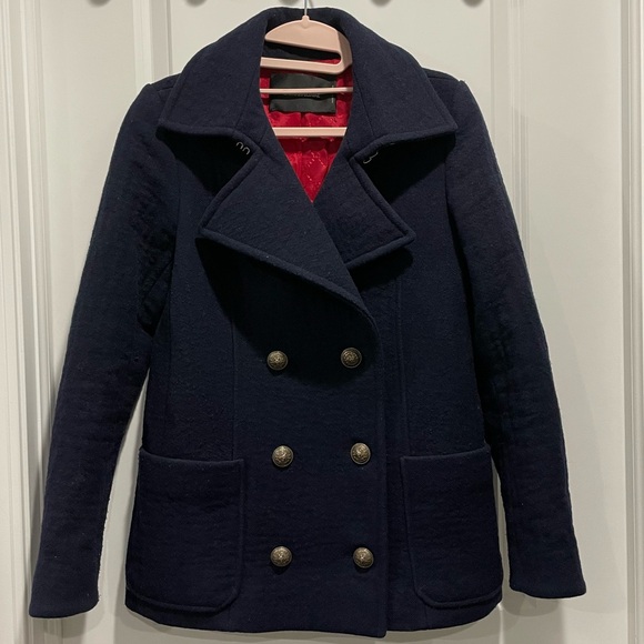 Rare Zadig & Voltaire Miles Navy Wool Coat Blazer Size Small - Picture 4 of 9